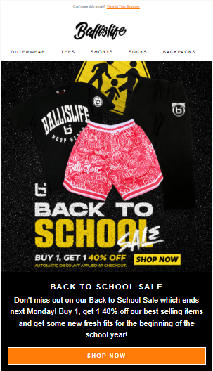 Ballislife Back 2 School Email